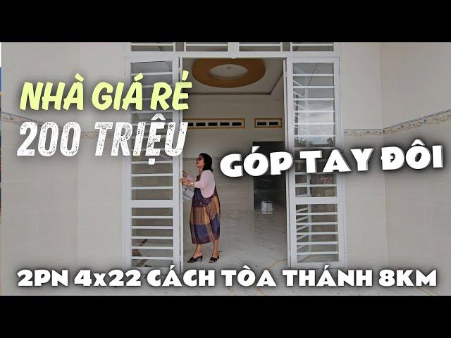 Người phụ nữ xây nhà giá rẻ 586tr đưa trước 200tr lấy nhà. 4X21 kế cụm CN Thanh Điền Tây Ninh