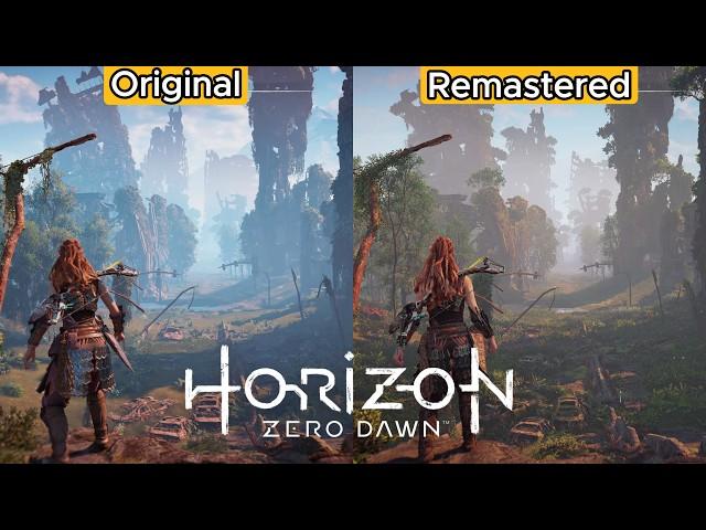 Horizon Zero Dawn Original vs Remastered - Comparison of Details - Physics - Graphics Comparison