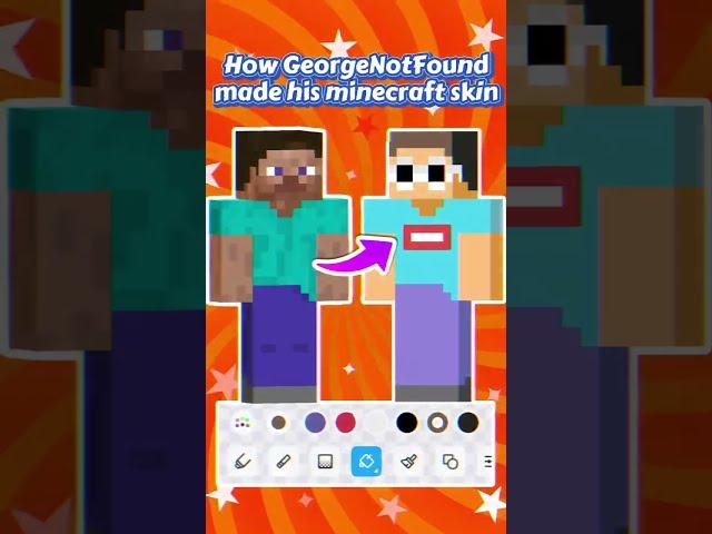 How GeorgeNotFound made his minecraft skins with Skins Craft! #minecraft #mcpe #shorts #addon #skins