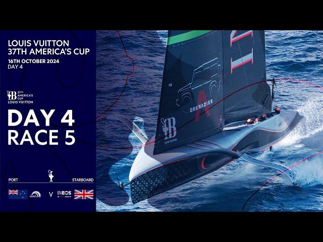 Louis Vuitton 37th America's Cup Race 5 | Emirates Team New Zealand vs INEOS Britannia | Full Replay