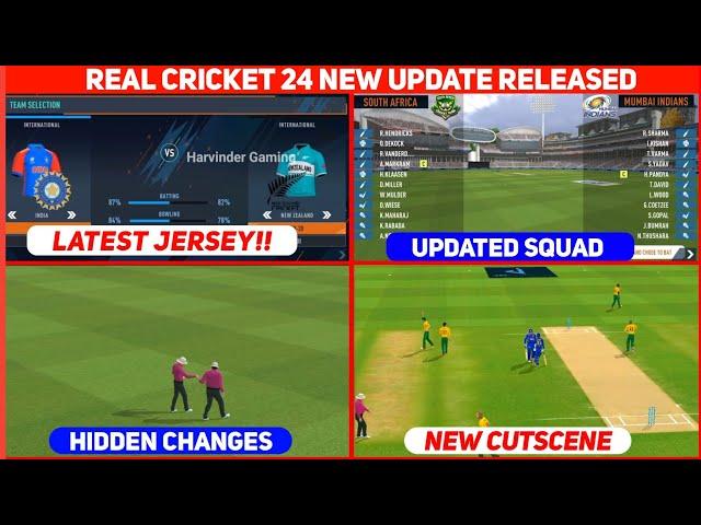 Real Cricket 24 New Update Released !! New Cutscenes, Jersey & More || Real Cricket 24 Update Today