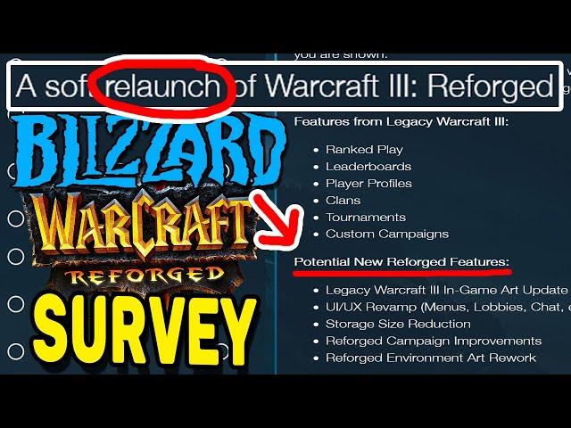 Blizzard Survey for possible Relaunch for Warcraft 3 Reforged