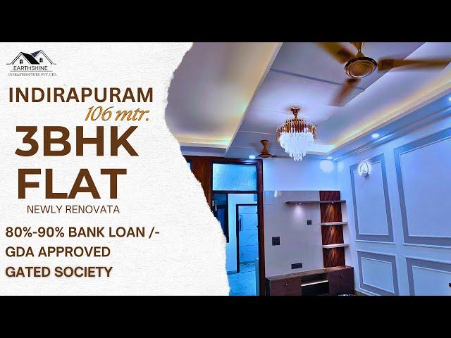 106 MTR ka 3 bhk flat newly renovated || Bank loan available||