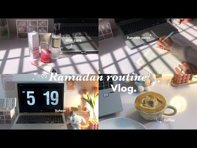 Ramadan routine 2024  ༘⋆ | studying, watching ramadan series, skin care & more…