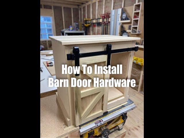 How to install barn door hardware on a cabinet