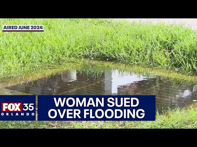 Florida woman being sued for putting concrete in neighborhood storm drain