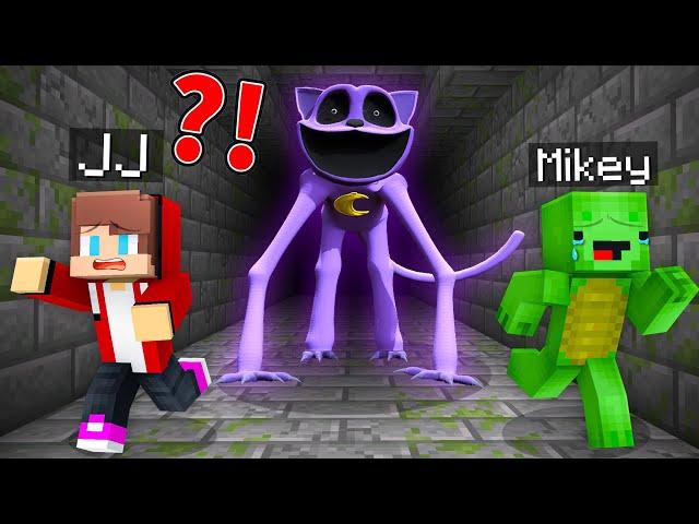 JJ and Mikey vs CATNAP Survival Battle - Maizen Minecraft Animation