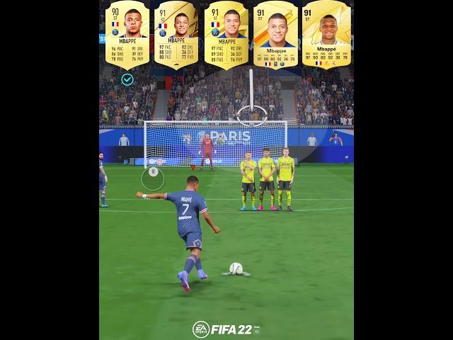 Mbappe Free Kicks Evolution From FIFA 21 To EA FC 25 #mbappe #kylianmbappe #fc25 #freekickgoals