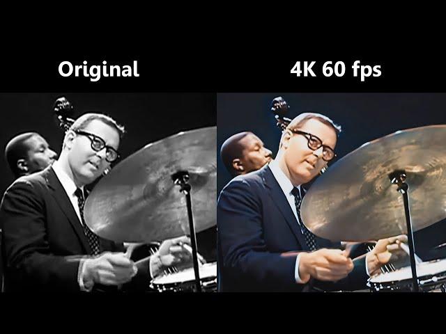 Dave Brubeck - Take Five ENHANCED (Colourized 4K 60fps)