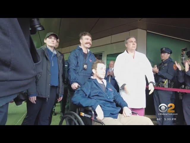 Suffolk County [police officers leave hospital 10 days after stabbing