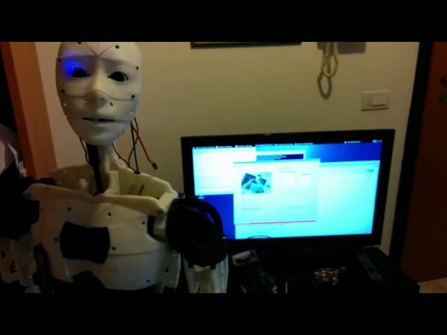 InMoov FaceTracking using an OdroidU3-Myrobotlab