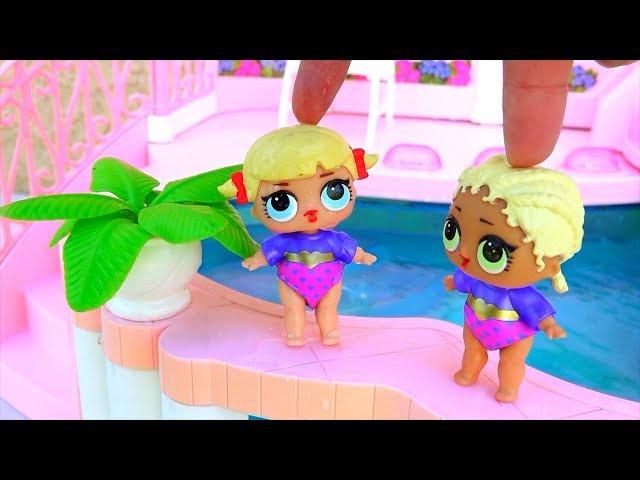 Brinquedos Ovos Surpresa Bonecas LOL Serie 2 e Irmãzinhas LOL na Piscina - Brinquedonovelinhas