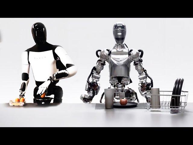 Tesla's Optimus Gen2 and OpenAI's Figure 01 Humanoid Robots. Top Artificial Intelligence