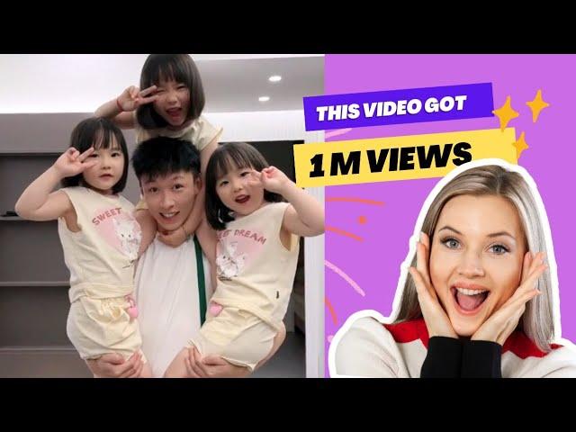 ثلاثة توائم صينيين the cutest chinese triplets new vlog/Chinese triplets sweat moments with dad