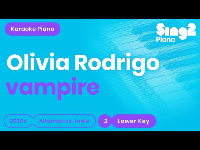 Olivia Rodrigo - vampire (Lower Key) Karaoke Piano