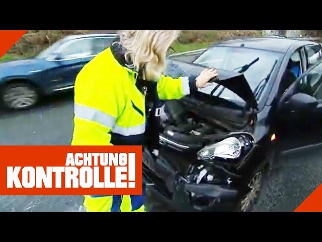 Auffahrunfall auf Autobahn: "Die sind nicht ganz sauber hier!" 1/2 | Achtung Kontrolle | Kabel Eins