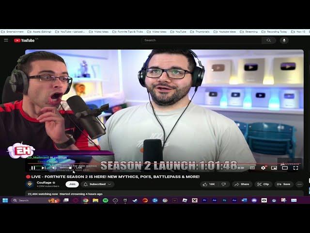 Nick Eh 30 Went To CourageJD's Stream At The WRONG Time..