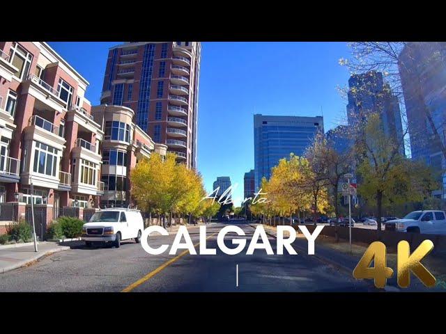 Calgary Alberta Canada  4k ( Driving in Downtown)