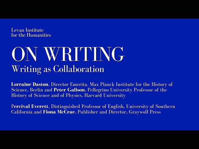 Levan On Writing—Writing as Collaboration