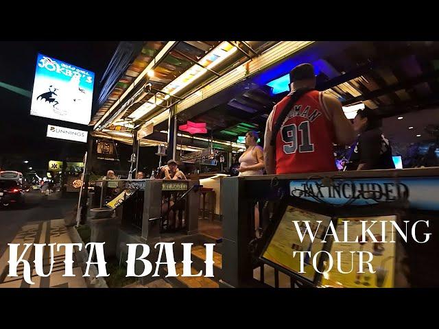 Kuta Bali Nightlife Walking Tour Poppies Lane Benesari Street Legian Bali Today Night 2024 Situation