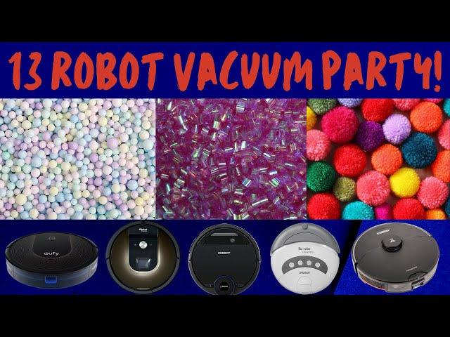 13 ROBOT VACUUM PARTY! - FOAM BALLS, CONFETTI, AND POMPOMS