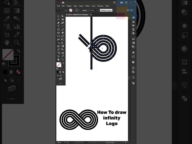 How To draw infinity Vector logo in adobe illustrator