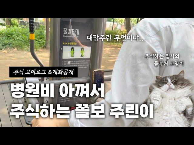 병원비 아껴서 주식하는 쫄보 주린이 / 주식 브이로그 백수의 일상 #한화시스템