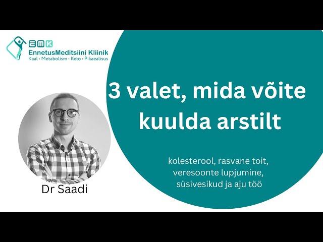 3 valet arstilt (kolesterool, loomsed rasvad südame jaoks, süsivesikud aju jaoks) | Dr Sergey Saadi