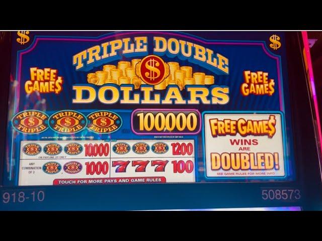  Putting only $1 to Play “Triple Double Dollars” slot machine  #slots #gaming