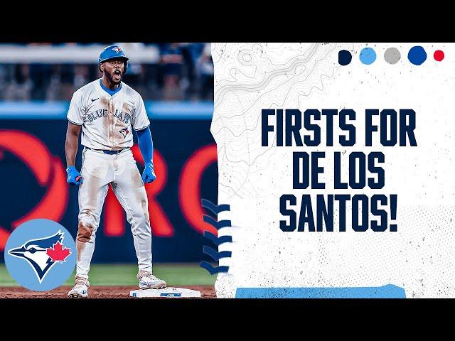 Luis De Los Santos collects first Major League hit AND RBI in the same game!