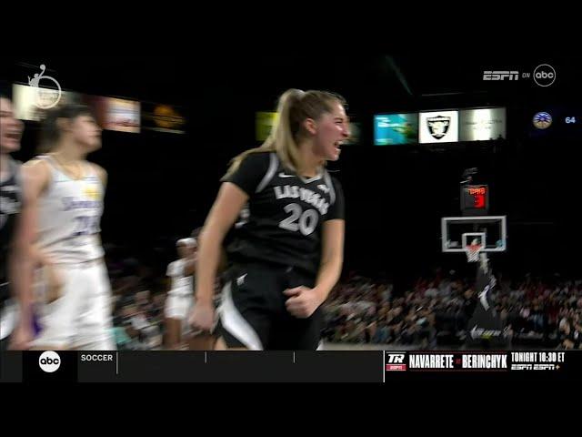  KATE MARTIN BLOCKS IT OUT OF BOUNDS! | Los Angeles Sparks vs Las Vegas Aces WNBA