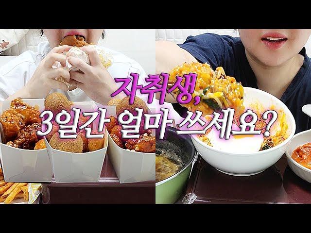 3일간 얼마 쓰세요? 제 한달 예산은 25만원 입니다 / 절약 쉽게 시작하는 방법 / 요아정 만들기 / 맘스터치 먹방 / 비빔밥 먹방 / 절약 브이로그 / 먹방 브이로그