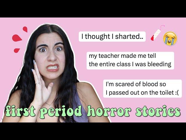 reading horror stories about getting your period for the first time (the tea!!) | Just Sharon