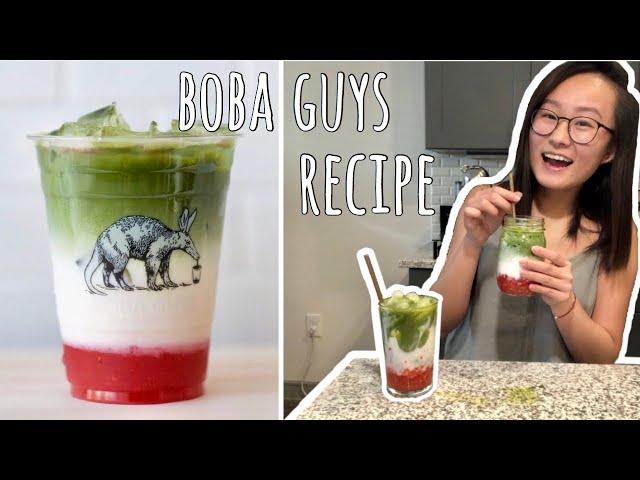 boba guys strawberry matcha latte recipe | Shelly Rui