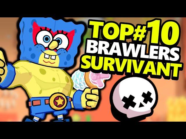 TOP#10 des BRAWLERS de PROS en SURVIVANT !!?!