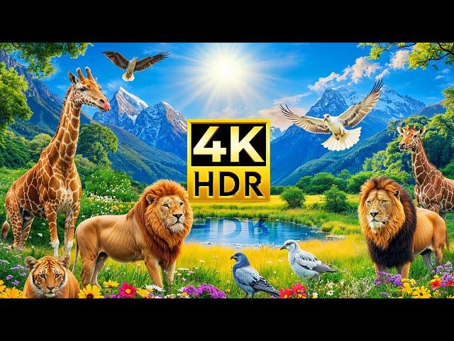 COLORFUL ANIMAL KINGDOM 4K HDR | with Cinematic Sound (Colorful Animal Life)