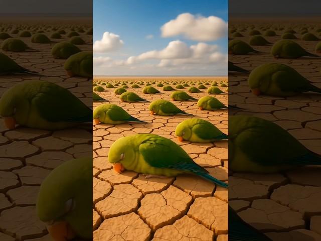 "Parrots Nearly Die of Thirst, Big Parrot Saves Them" #ai #parrot