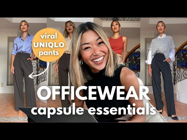 Office capsule wardrobe with Uniqlo Viral Pants | Kristine Fernandez