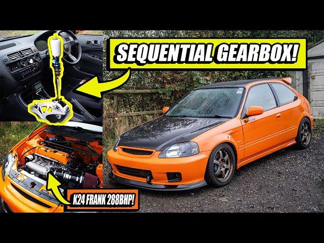 K24 CIVIC HATCH WITH SEQUENTIAL GEARBOX!  Exclusive Feature!