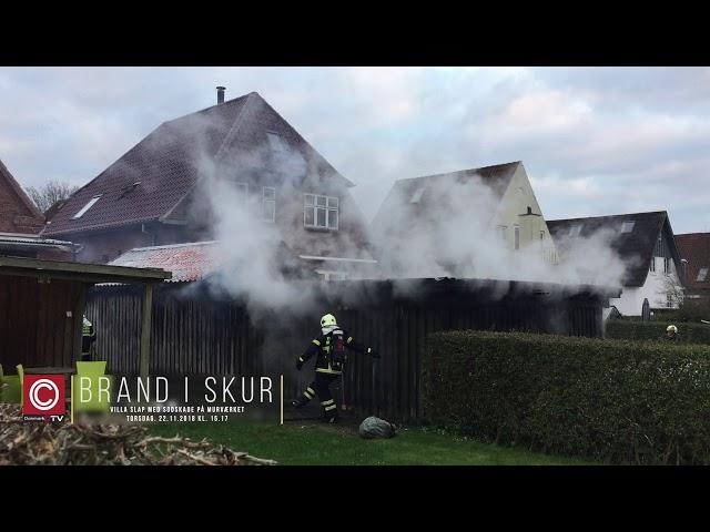 Brand i skur ved Villa - Egeskovvej 22.11.2018 klokken 15.17