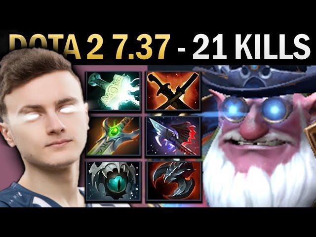 Sniper Gameplay Miracle with 21 Kills and Mjolnir - Dota 2 7.37