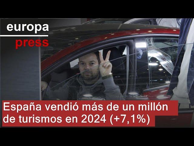 España vende más de un millón de turismos en 2024 (+7,1%) y recupera registros prepandemia