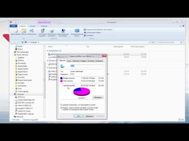 Windows 8 - Speicherplatz freigeben mit der Datenträgerbereinigung