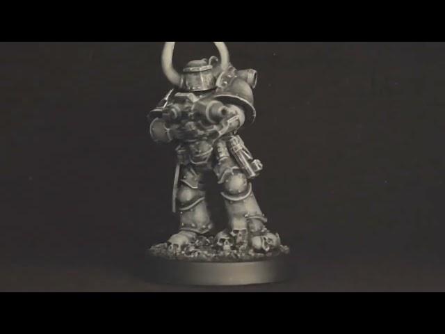 True scale conversion Space Marine Mark 3  plastic kit bash model Horus Heresy