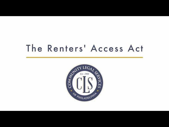 The Renters' Access Act