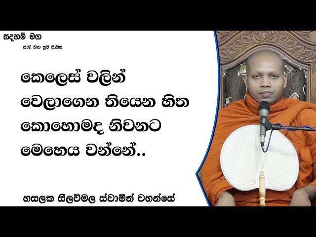 කෙලෙස් වලින් වෙලාගෙන තියෙන හිත කොහොමද නිවනට මෙහෙය වන්නේ..254Ven Hasalaka Seelawimala Thero