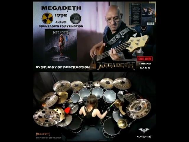 Megadeth - Symphony Of Destruction Bass & Drum Cover, listen with