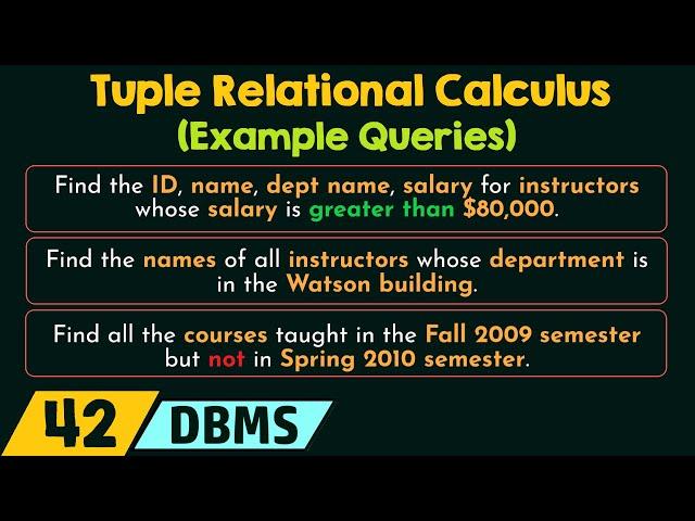 Tuple Relational Calculus (Example Queries)