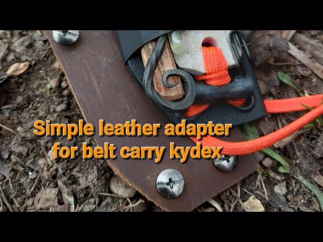 Easy leather belt carry adapter for most kydex