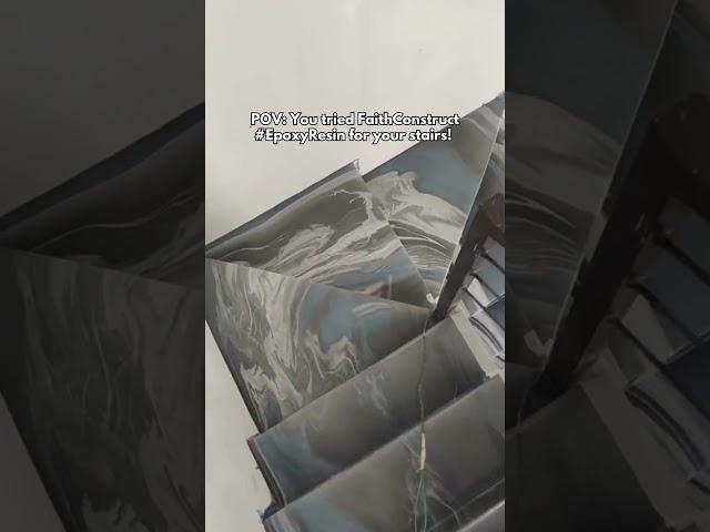 POV: You tried FaithConstruct #EpoxyResin for your stairs! 